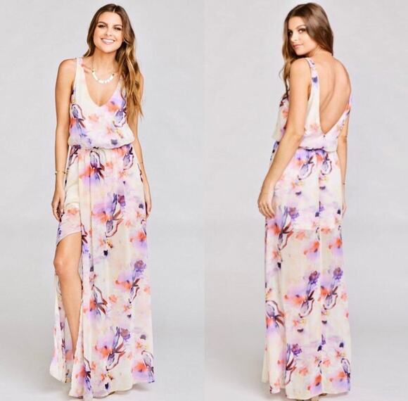 Show Me Your MuMu Dresses & Skirts - Show Me Your Mumu Floral Kendall Slit Maxi Dress Women Medium Weddings Prom